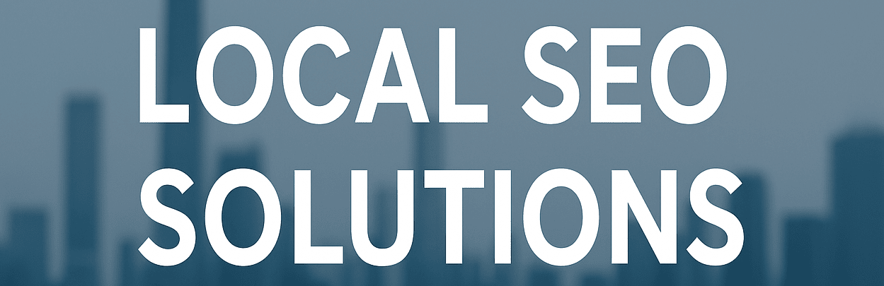 Local SEO Services with a cityscape background demonstration location